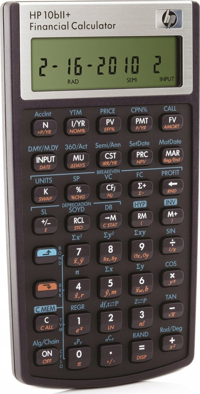 Kalkulator financiar HP 10bII Plus Bluestar, 170 funksione, i zi