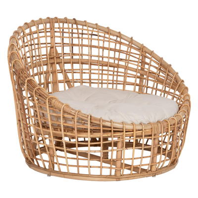 Kolltuk rattan natyral 103×92×81 cm (HM9814), bardhë