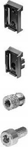 Mbajtëse kabllosh Qbrick System Cable Winder, set montimi, plastikë, e zezë
