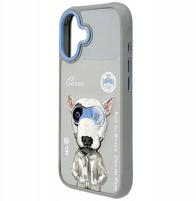 Футрола за телефон Nimmy Cool and Cute 2.0 Куче, за iPhone 17, сива