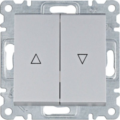 Çelës rolete Hager Lumina Shutter Switch Momentary, 2 taste, argjendti