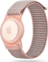 Byzylyk për Apple AirTag Tech-Protect Nylon për fëmijë, najlon, i rozë