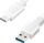 Kabllo USB LogiLink CU0172, USB 3.2 Gen 1, USB A në USB C, 0.15m, i bardhë