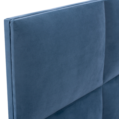 Krevat MILO HM652.09, tek, kadife, 90x200 cm, blu
