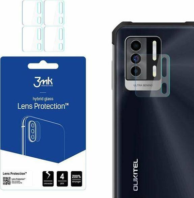 Mbrojtës xhami kamere 3mk Lens Protection për Oukitel WP17, xham hibrid, set 4 copë, transparent