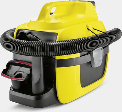 Fshesë me vakum industriale Karcher WD 1 Compact Battery Set, 18V, tharje edhe larje, e verdhë