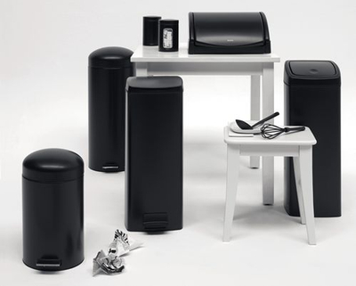 Kuti buke Brabantia Roll Top, kapak rrëshqitës, Matte Black, e zezë