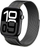 Rrip ore Crong Milano Steel për Apple Watch 38 40 41 42 mm, çelik inox, me mbyllje magnetike, ngjyra grafit