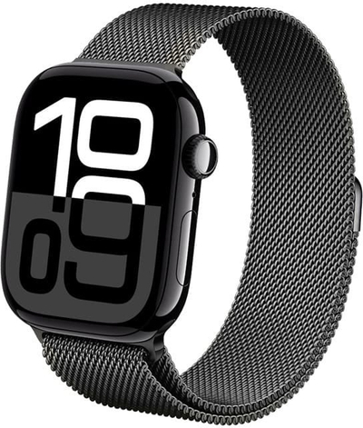 Rrip ore Crong Milano Steel për Apple Watch 38 40 41 42 mm, çelik inox, me mbyllje magnetike, ngjyra grafit