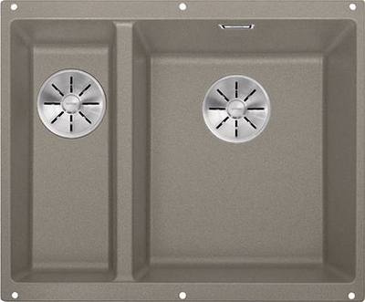 Lavabo kuzhine Blanco Subline 340 160 U Silgranit PuraDur, dy kupa, InFino, tartufo