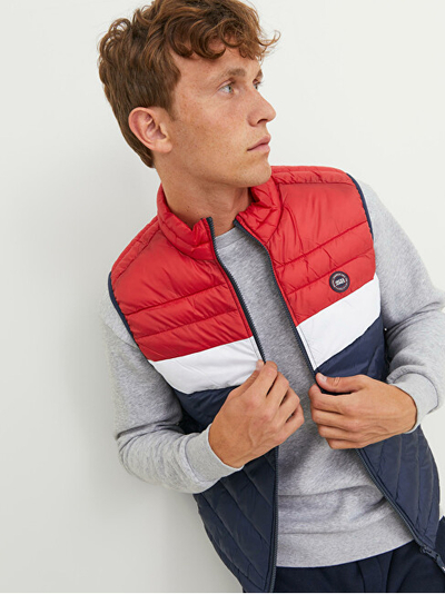 Jelek Jack&Jones 12211790 Navy Blazer Detail:TRUE RED BLOCKING
