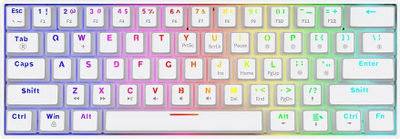 Механичка тастатура Савио Whiteout X2, 60%, RGB, бела