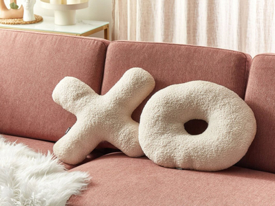 Set jastëkësh dekorativë Beliani HESPERIS, 2 copë teddy, bouclé, bezhë