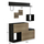 Set paradhomë Cerb 120x20x72Hcm (HM8957.12), zezë