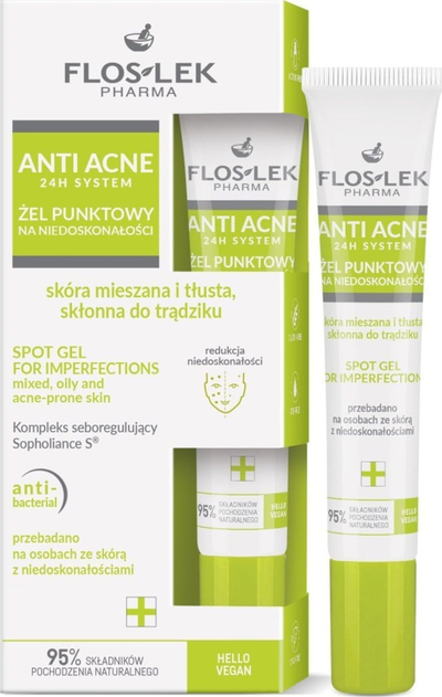 Гел против акни Floslek Pharma Anti Acne 24h, 20 ml