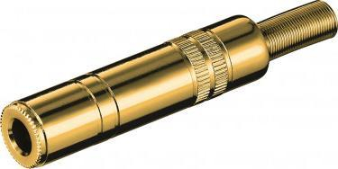 Adapter audio Goobay Jack 6.35 mm stereo, set me 10 copë, ngjyrë e artë