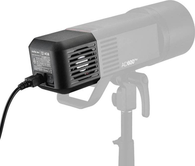 Adapter rryme Godox AC26 për AD600Pro, 100–240V, për blic studioje, i zi