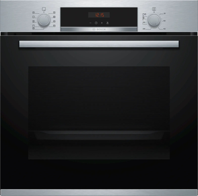 Furrë e integrume Bosch HBA573BS1, 71L, pirolizë, inox me xham të zi