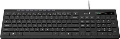 Tastierë Genius Slimstar 230 II Copilot, me kabllo USB, multimediale, e zezë