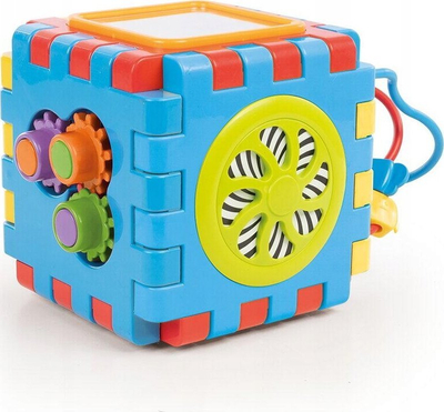 Lodër edukative Dolu 2 in 1 Cube and Puzzle, kub aktiviteti, shumëngjyrësh