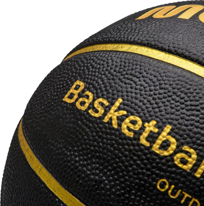 Top basketbolli Meteor Cellular 7, gome Cellular, madhësi 7, i zi dhe ari