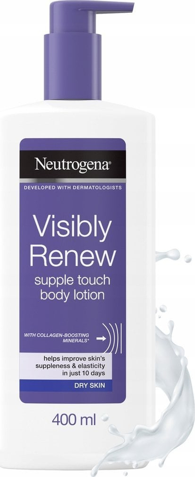 Locion trupi Neutrogena Visibly Firming Supple Touch, 400ml, për lëkurë të thatë, i bardhë