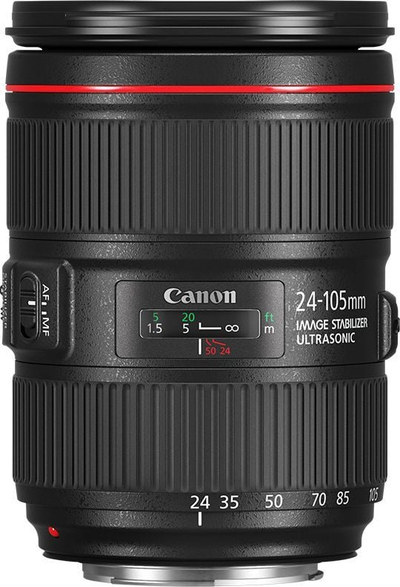 Objektiv Canon EF 24-105mm f/4L IS II USM, zmadhues standard, me stabilizim, i zi
