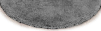 Tapet rrumbullak Strado Round Rabbit, 90x90 cm, antirrëshqitës, gri e çelët