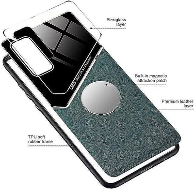 Kapak mbrojtës Mocco për iPhone 12 Pro, lëkurë, i gjelbër