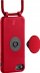 Mbrojtëse telefoni Just Elegance PopGrip për iPhone 7 8 SE 2020 2022, me rrip qafe, TPU, e kuqe