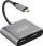 Adapter hub USB C ZENWIRE 4in1, 2x HDMI 4K, USB 3.0, Power Delivery, gri space