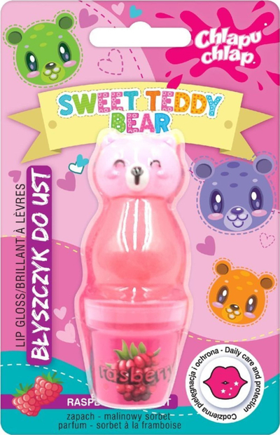 Gloss buzësh Chlapu Chlap Teddy Bear, aromë boronice, rozë