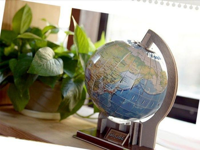 Puzzle glob 3D Globe ZA0936, 49 elemente, edukativ, shumëngjyrësh