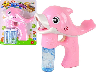 Lodër makinë flluskash Dr Bubble Dolphin, me drita, me bateri, rozë