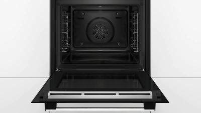 Furrë e integrume Bosch HBA573BS1, 71L, pirolizë, inox me xham të zi