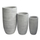 Set vazo dekorative Gardener HM4721, 3 copë, fiberclay, ngjyrë çimento