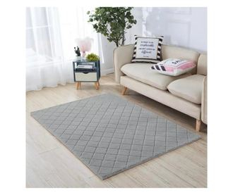 Tapet LAVI Fur Carpet, 80x150 cm, push i butë, gri