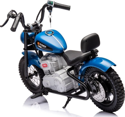 Motoçikletë elektrike për fëmijë YSCY Chopper, 1 sedilje, me pedale, e kaltër