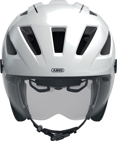 Helmetë biçiklete Abus Pedelec 2.0 ACE, madhësia M, LED, e bardhë pearl