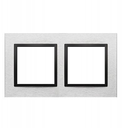 Kornizë metalike Simon 54 Nature, 2 vendesh, Inox Nero