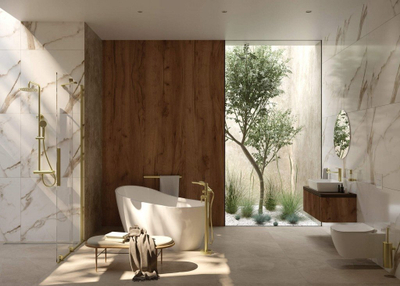 Dispenser sapuni Deante Round ADRR421, 200ml, montim në mur, ngjyrë ari