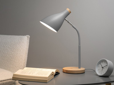 Lampë tavoline Tracer Scandi Grey TRAOSW47236, E27 40W, gri
