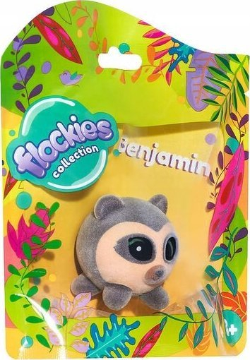 Lodër pelushi TM Toys Flockies Andean Bear, figurë për me mbledh, e butë, gri bezhë