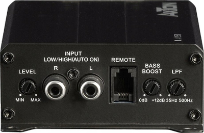 Përforcues makine Axton A1250, 1 kanal mono, i vogël, i zi