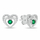 Set Varëse dhe vathë për femra Brilio Silver Hearts with Green Zircons SET295WG