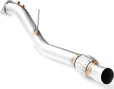 Downpipe shkarkimi BMW 5 Series E60 E61 520d M47N2, 63.5 mm, 163 HP, çelik inoks