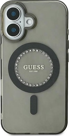Kapak telefoni Guess GUHMP16MPFTDTEK, për iPhone 16 Plus 6.7", MagSafe, i zi