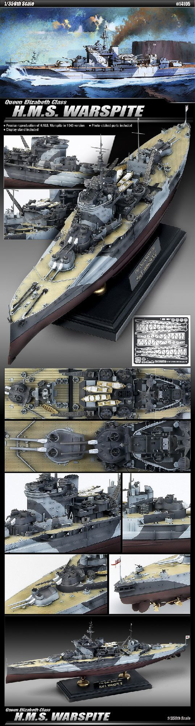 Model Academy H.M.S. Warspite