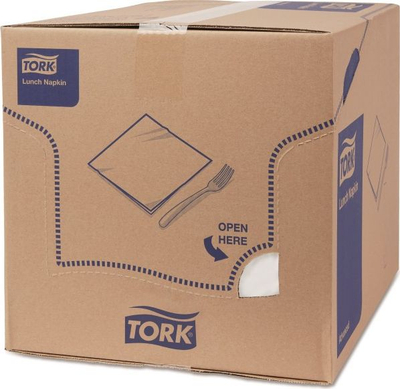 Peceta dreke Tork Lunch, 2 shtresa, 200 copë, të bardha