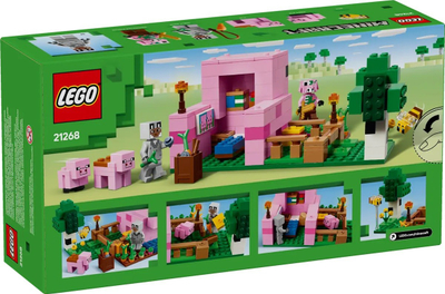 Set ndërtimi LEGO Minecraft Pig House 21268, për fëmijë, shumëngjyrësh